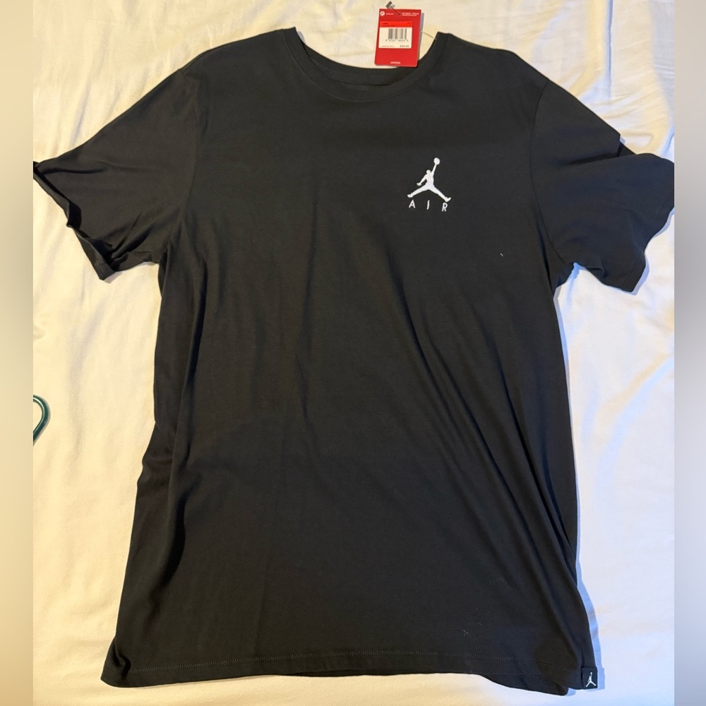 Air Jordan Men's Black Tee with Iconic Logo